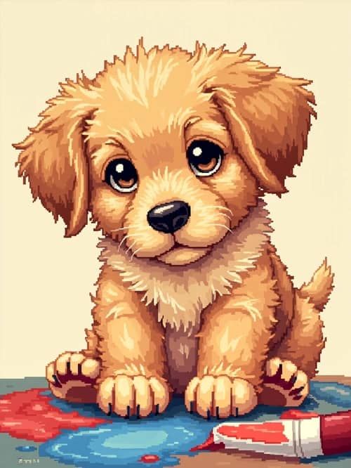 Pixel Art pet photo example